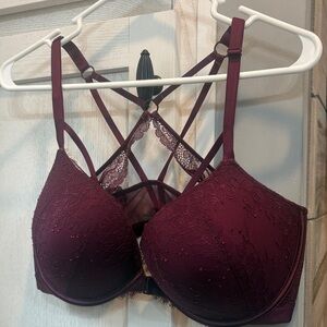 Victoria's Secret Deep Wine Lace Bra